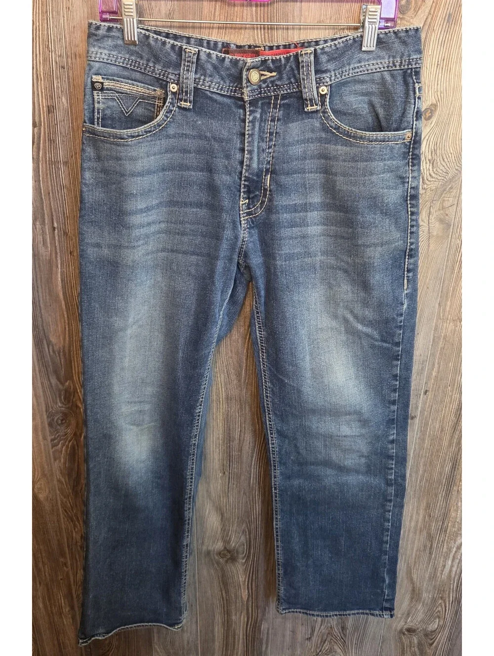 Rock & Roll Denim Jeans Men 31x30 Relaxed Double Barrel Straight Leg Western